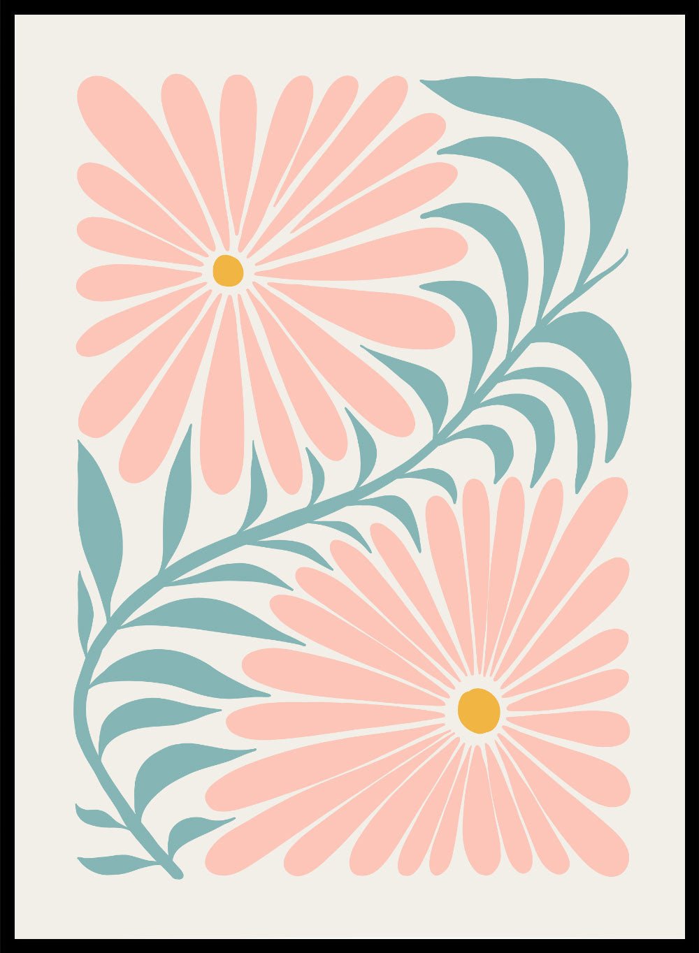 Abstract Botanical Art Print FM92_Sugar & Canvas