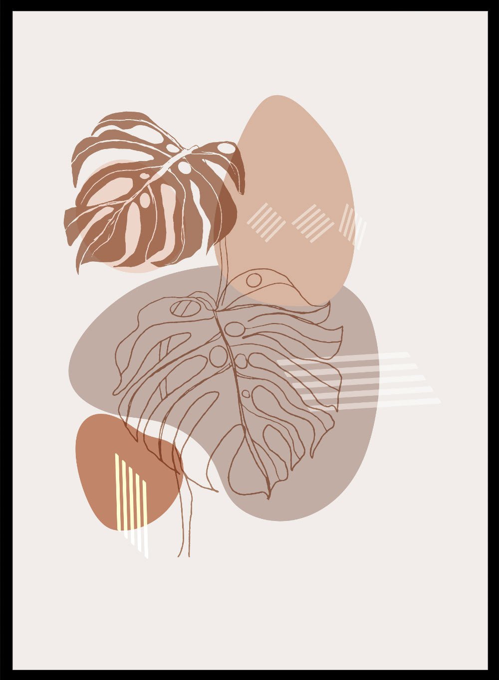 Abstract Terracotta Monstera Print_Sugar & Canvas