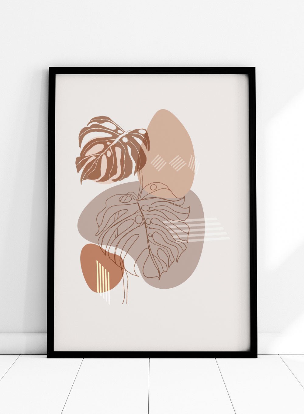 Abstract Terracotta Monstera Print_Sugar & Canvas