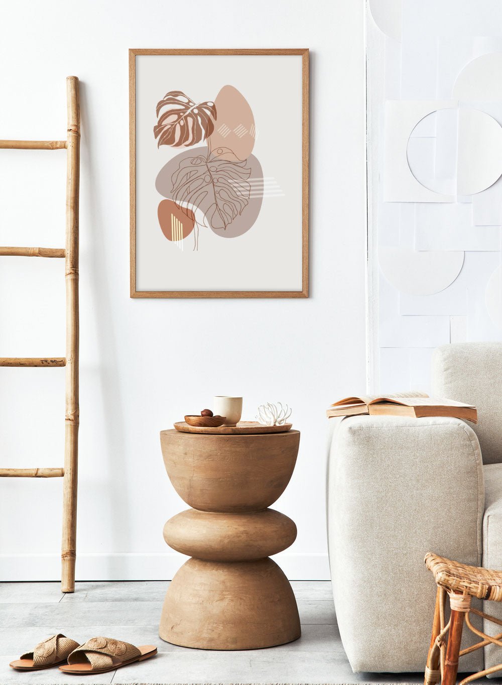 Abstract Terracotta Monstera Print_Sugar & Canvas