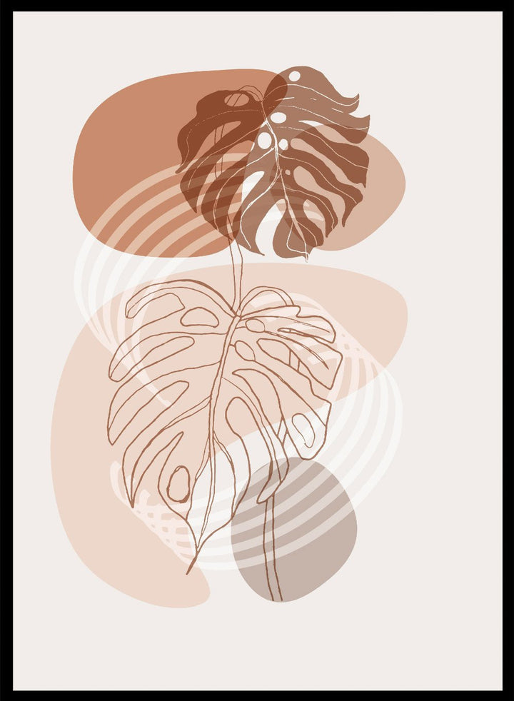 Abstract Terracotta Monstera Print_Sugar & Canvas