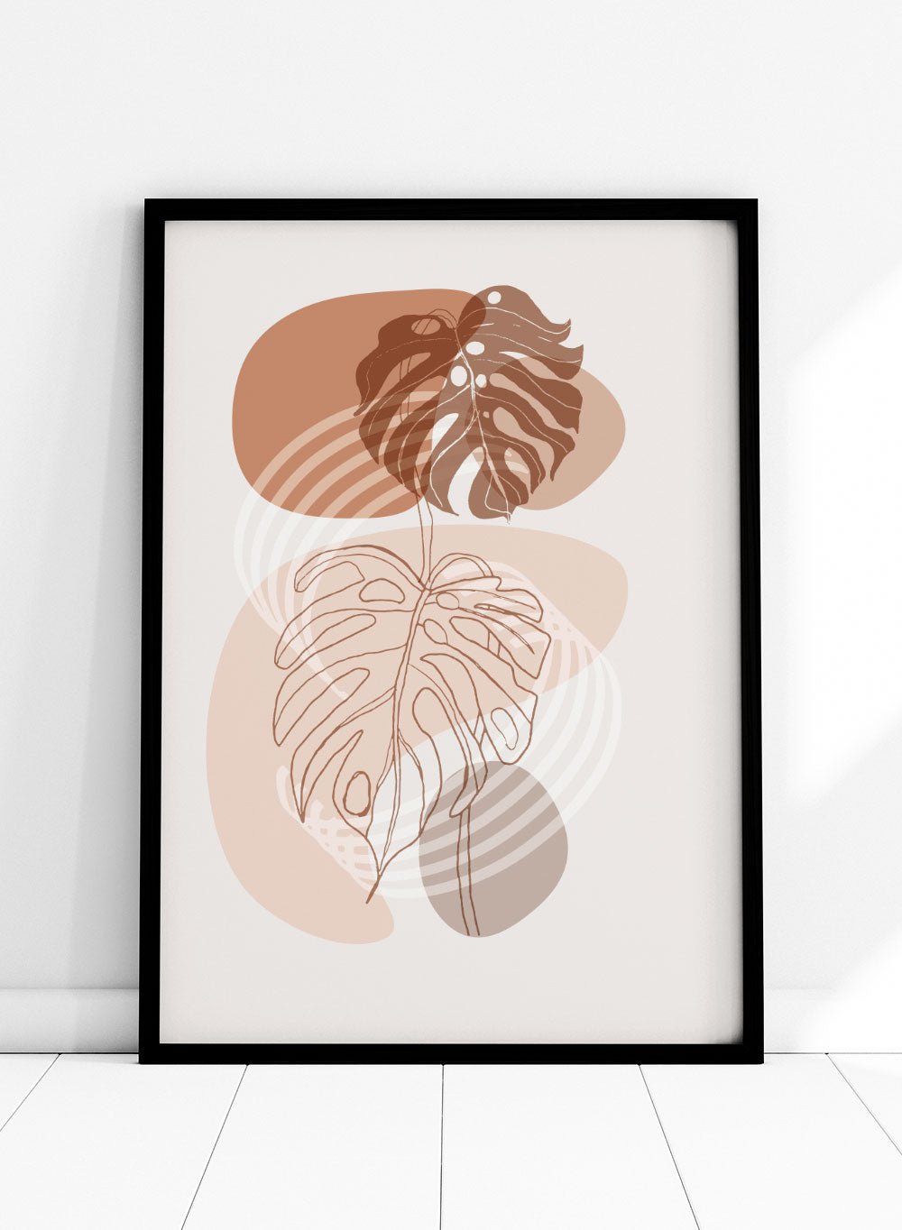 Abstract Terracotta Monstera Print_Sugar & Canvas