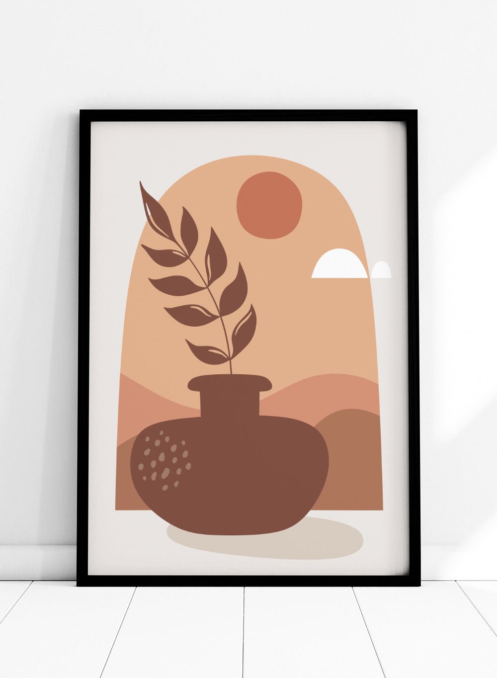 Abstract Leaves in Vase Art Print_Sugar & Canvas