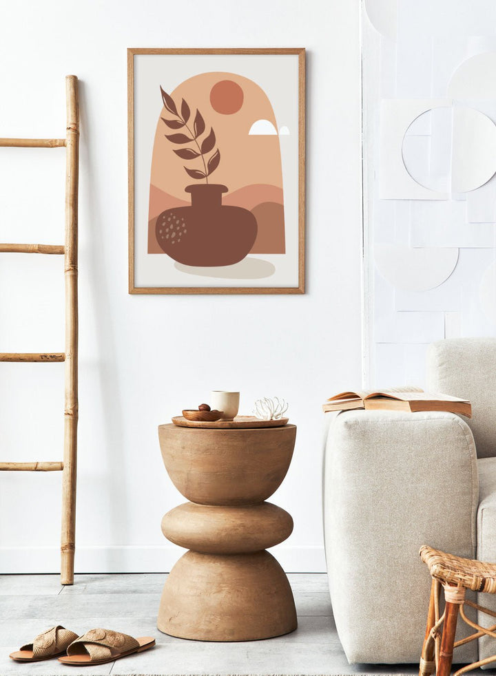 Abstract Leaves in Vase Art Print_Sugar & Canvas