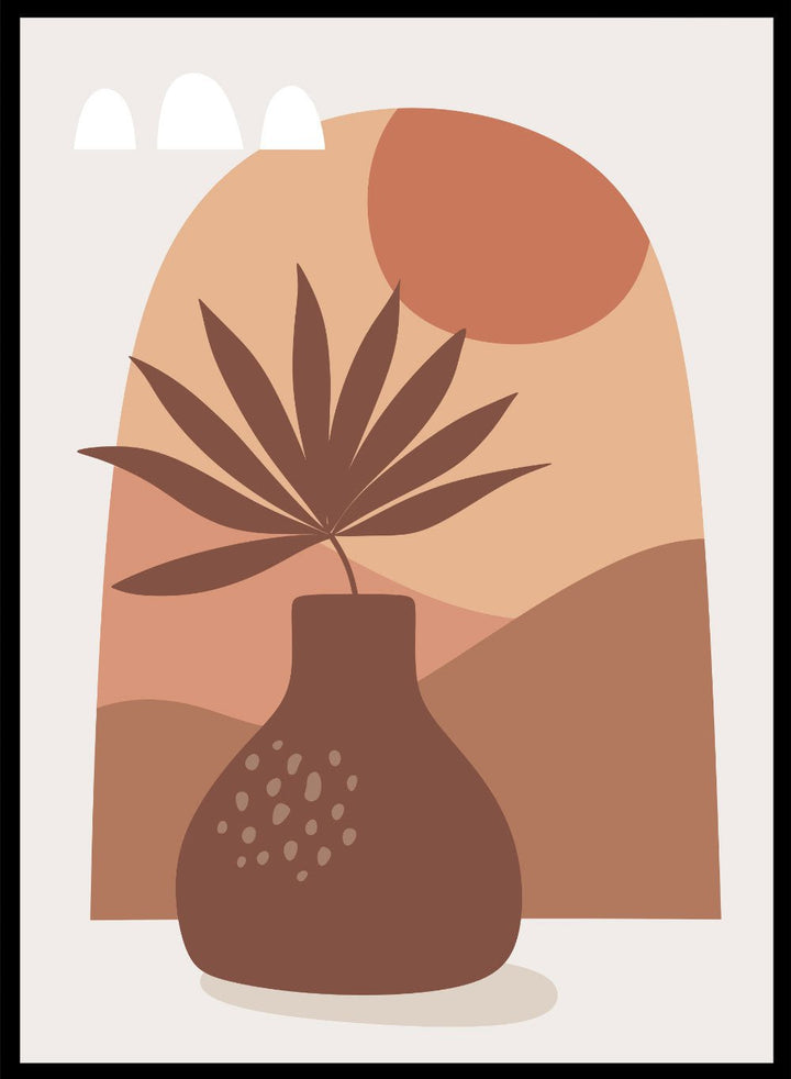 Abstract Leaves in Vase Art Print_Sugar & Canvas