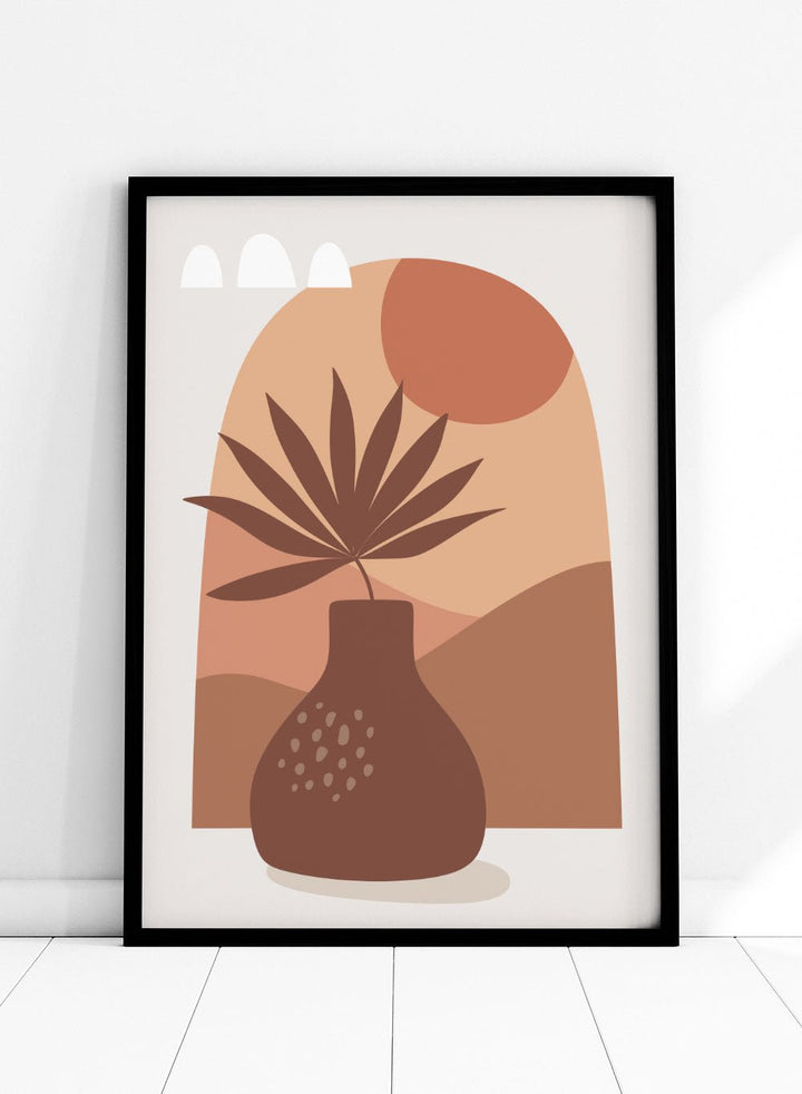 Abstract Leaves in Vase Art Print_Sugar & Canvas