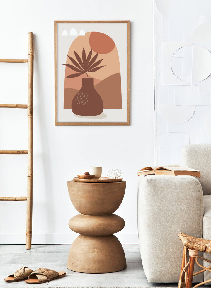 Abstract Leaves in Vase Art Print_Sugar & Canvas