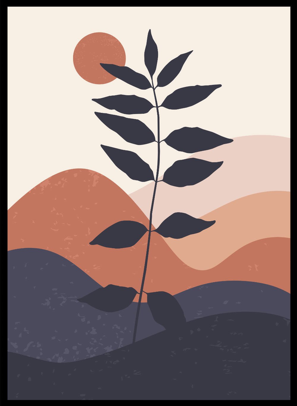 Abstract Plant Landscape Art Print_Sugar & Canvas