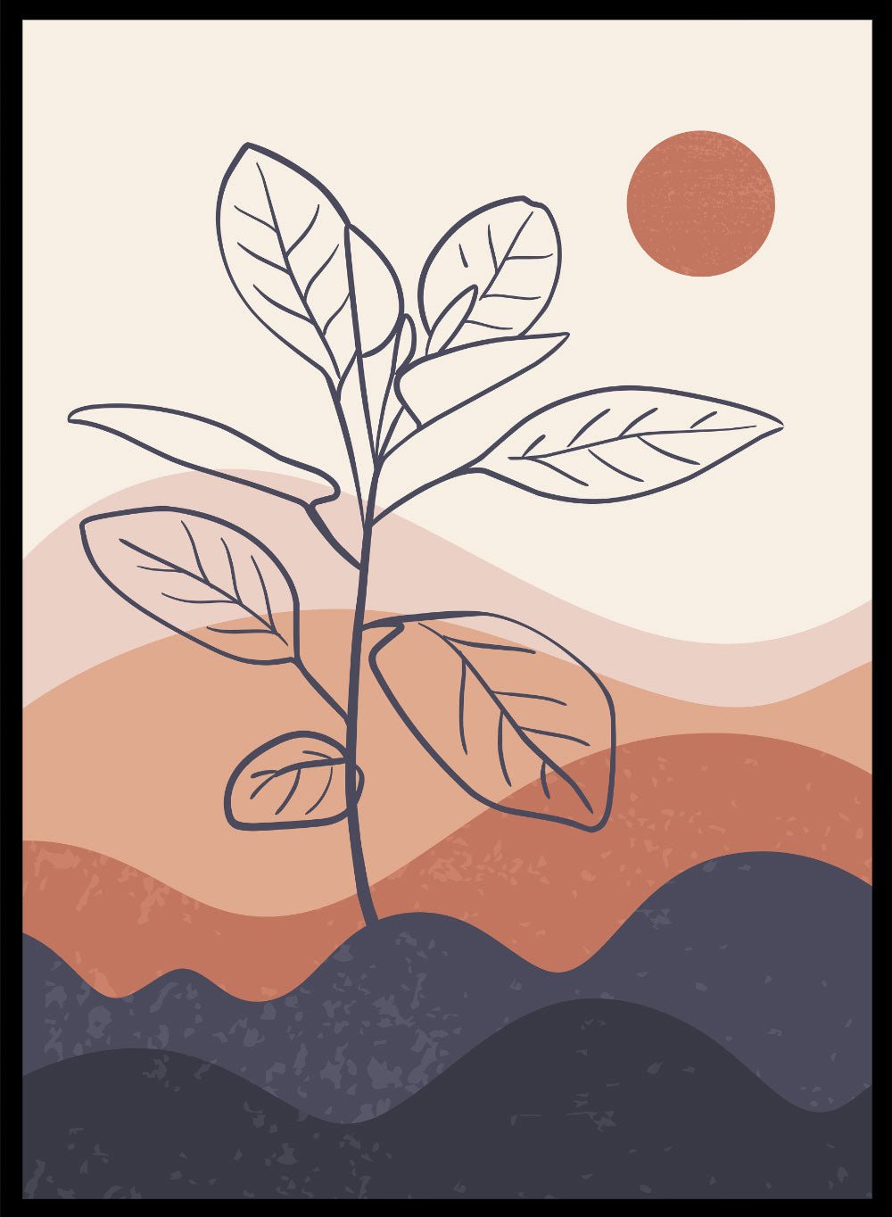 Abstract Plant Landscape Art Print_Sugar & Canvas