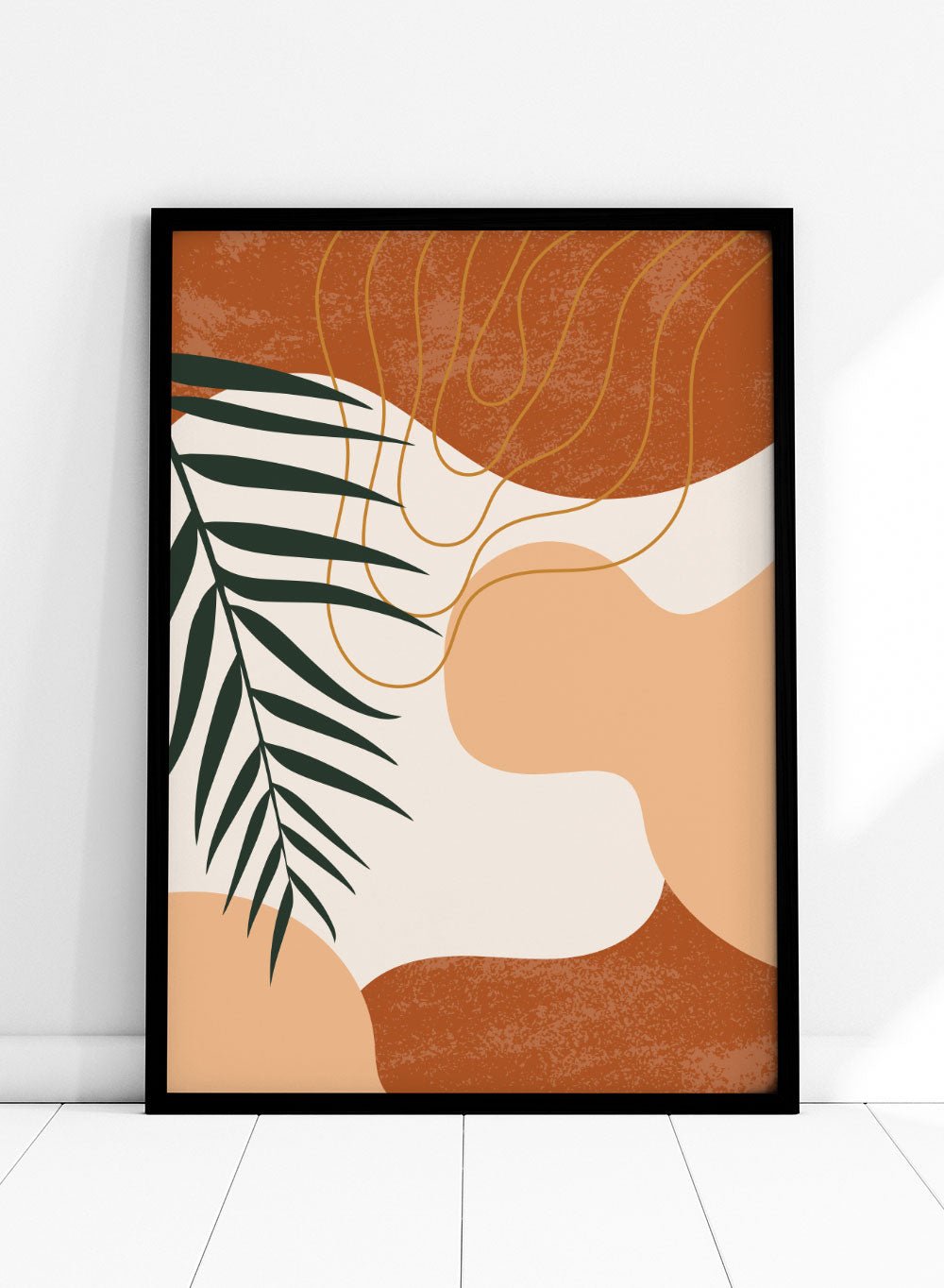 Abstract Terracotta Monstera Print_Sugar & Canvas