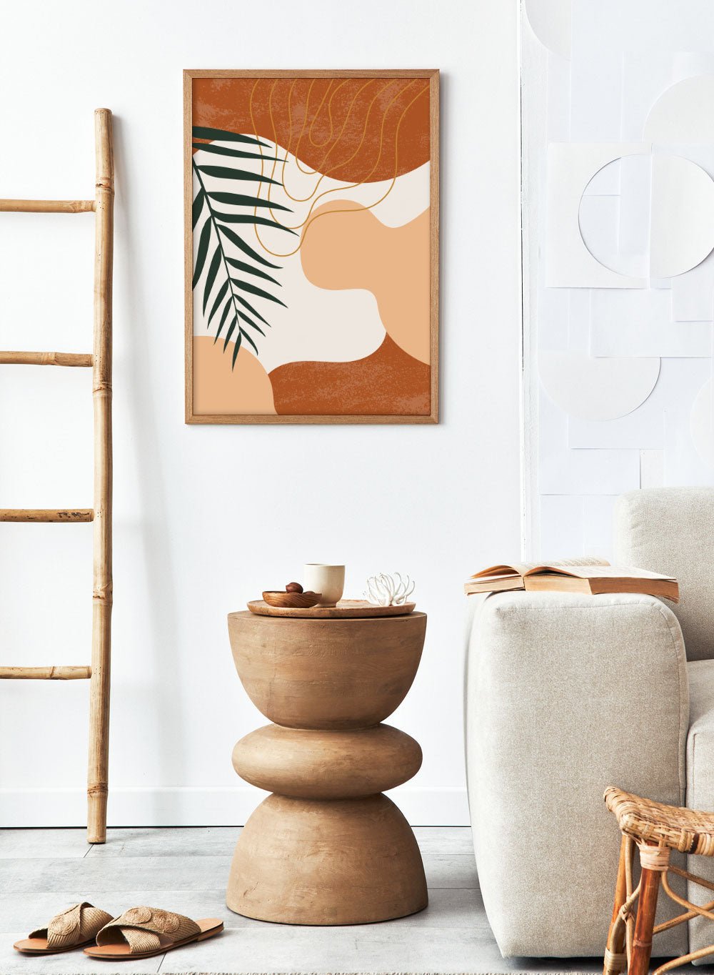 Abstract Terracotta Monstera Print_Sugar & Canvas
