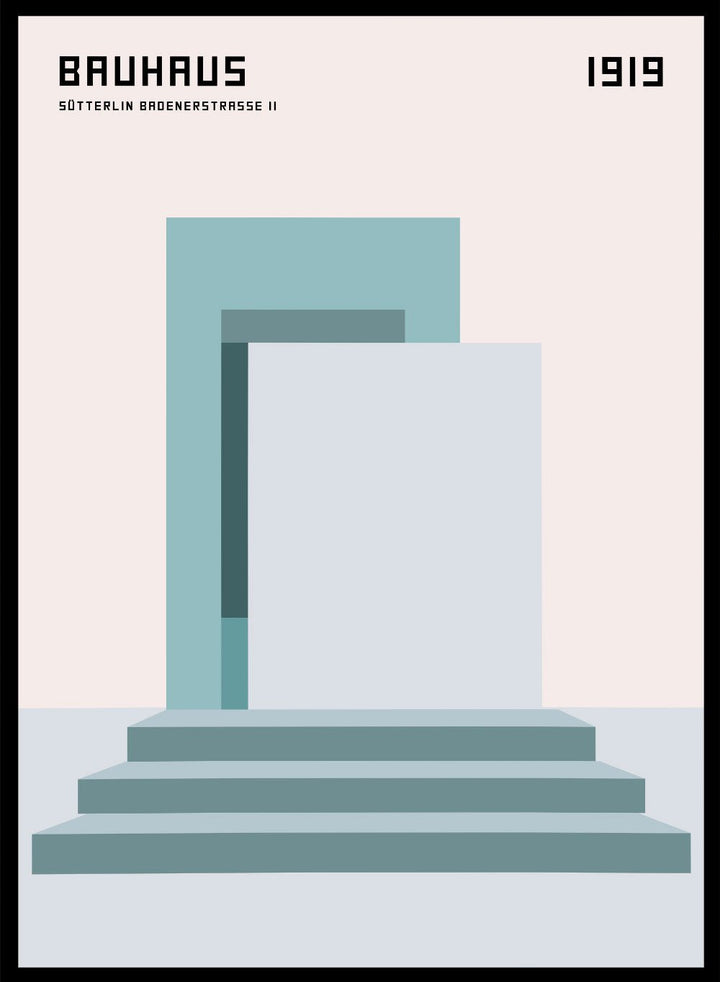 Bauhaus Architecture 1919 Art Print_Sugar & Canvas