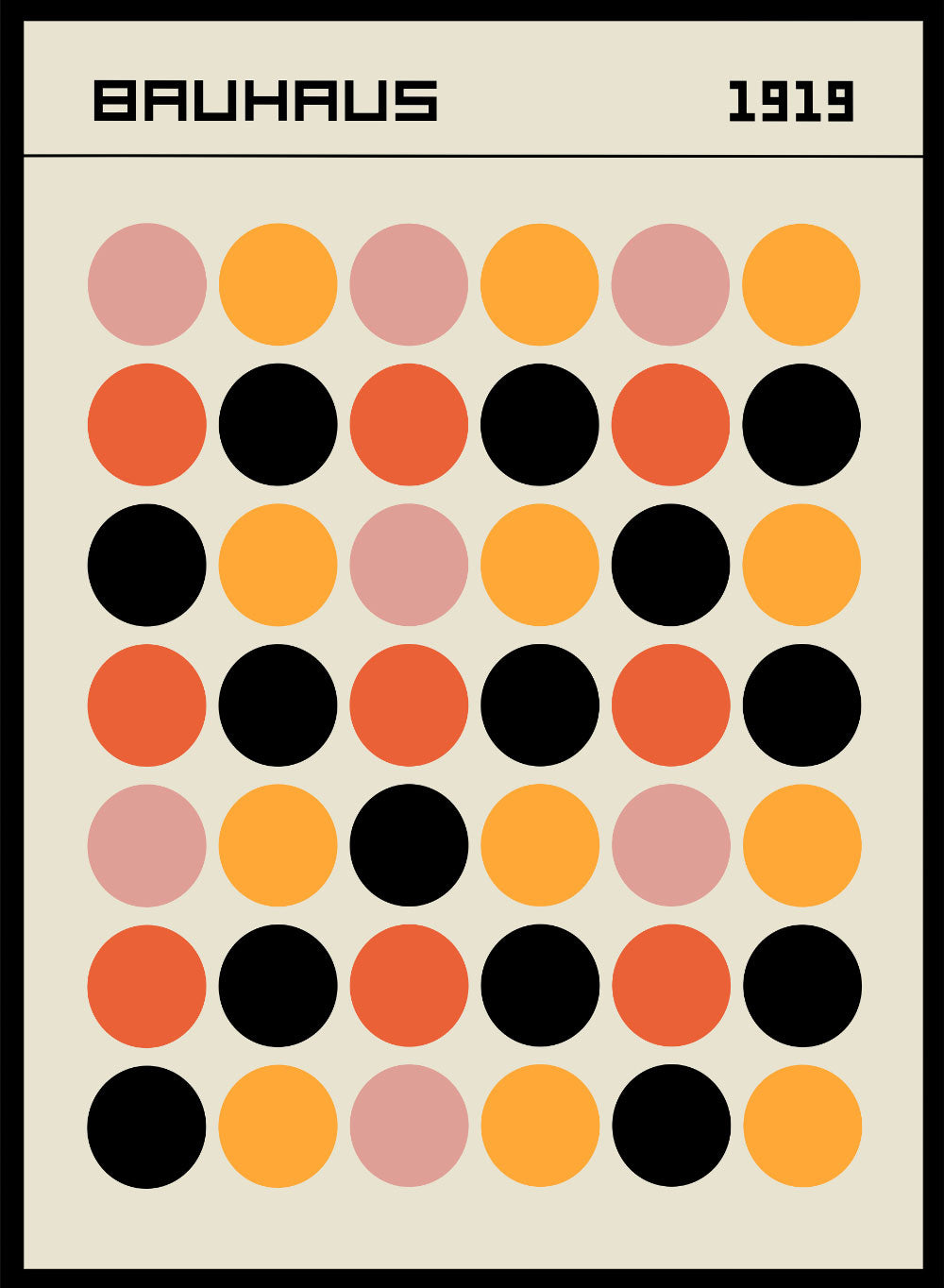 Bauhaus Geometric Dots Art Print_Sugar & Canvas