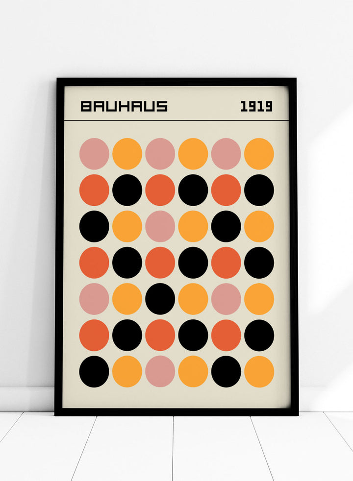 Bauhaus Geometric Dots Art Print_Sugar & Canvas