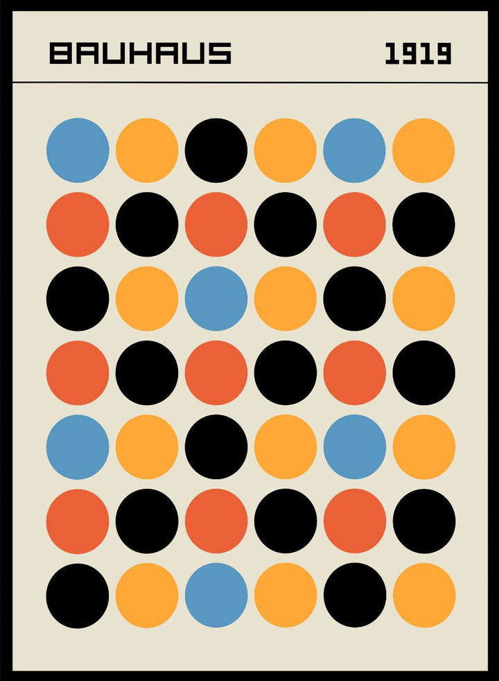 Bauhaus Geometric Dots Art Print_Sugar & Canvas