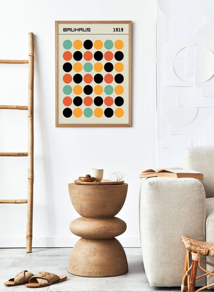 Bauhaus Geometric Dots Art Print_Sugar & Canvas