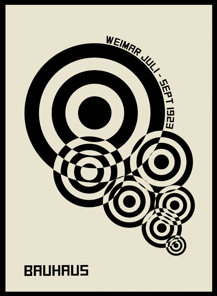 Bauhaus Geometric Circles Art Print_Sugar & Canvas