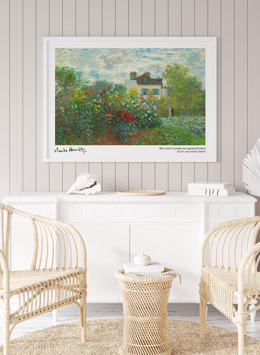 Monet Artist's Garden in Argenteuil Vintage Exhibition Poster Art Print | Claude Monet Print, Monet Poster, Monet Painting, Famous Art