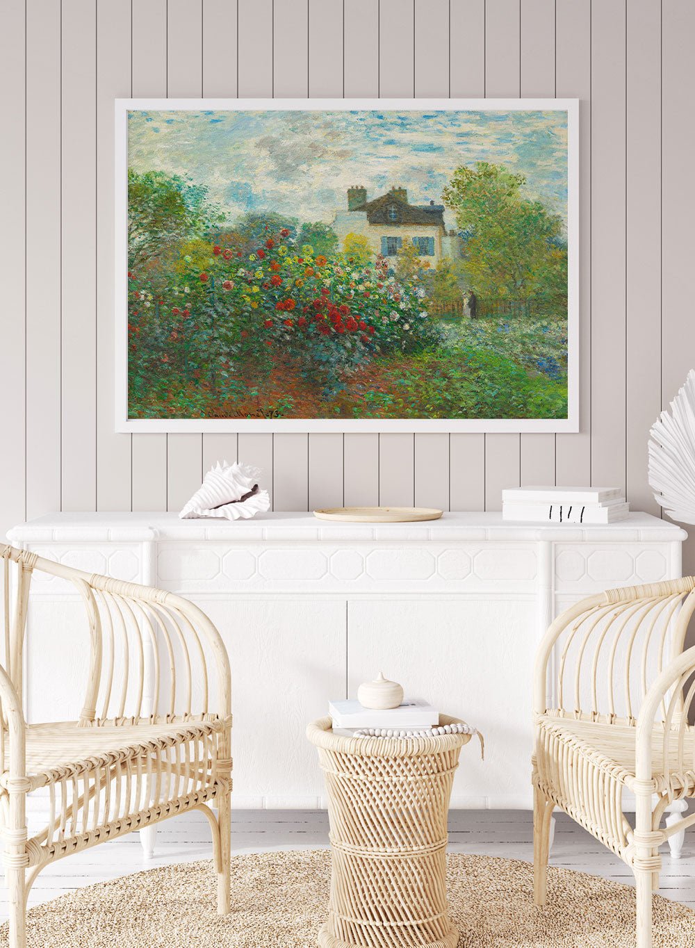 The Artist's Garden in Argenteuil 1873 by Monet Print N34B_Sugar & Canvas