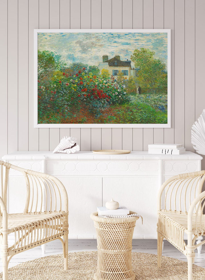 The Artist's Garden in Argenteuil 1873 by Monet Print N34B_Sugar & Canvas