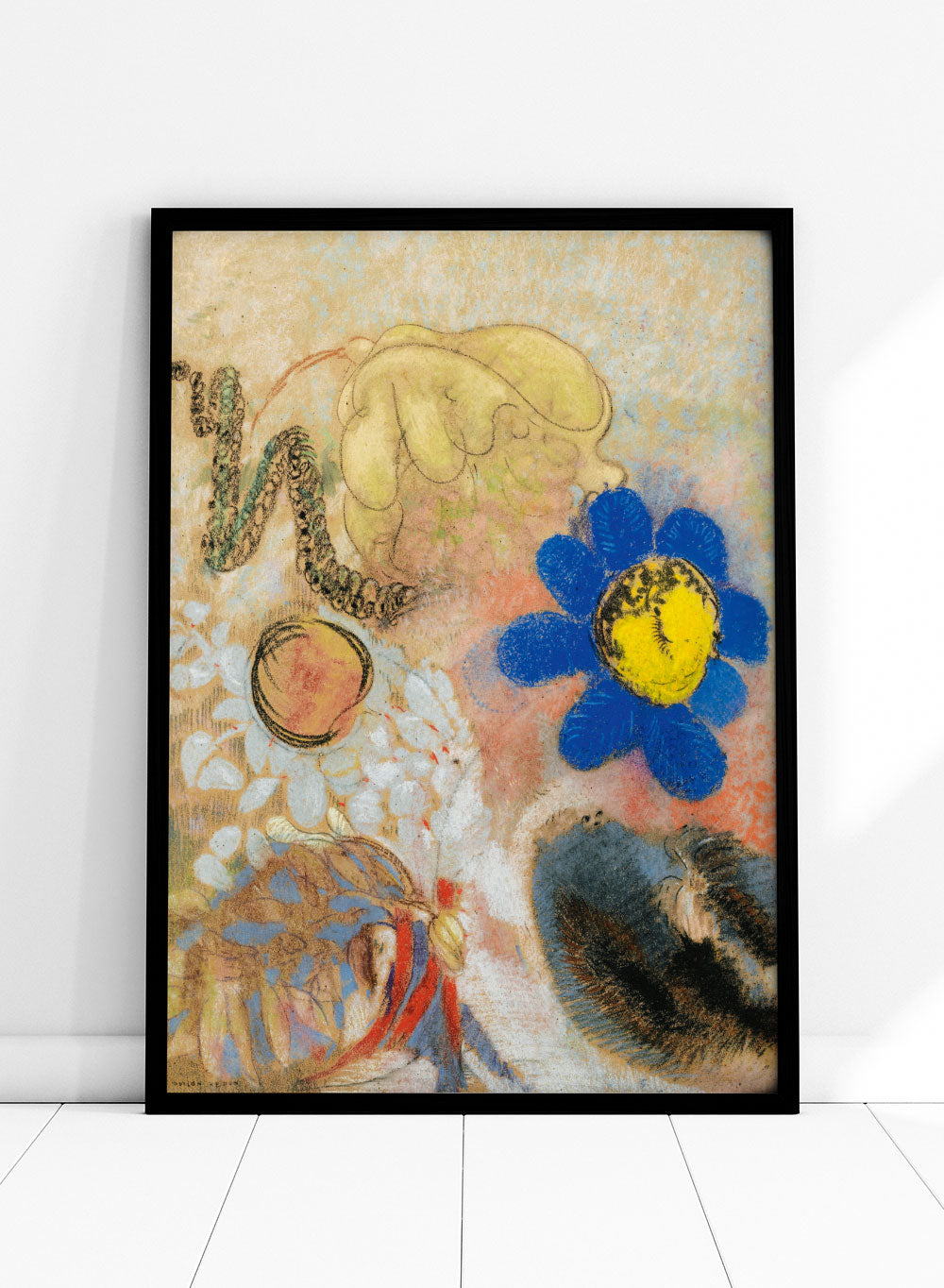 European Vintage Colorful Underwater Flowers Art Print, Vintage Oil Painting, Colorful Vintage Poster, Odilon Redon, Flore Sous Marine