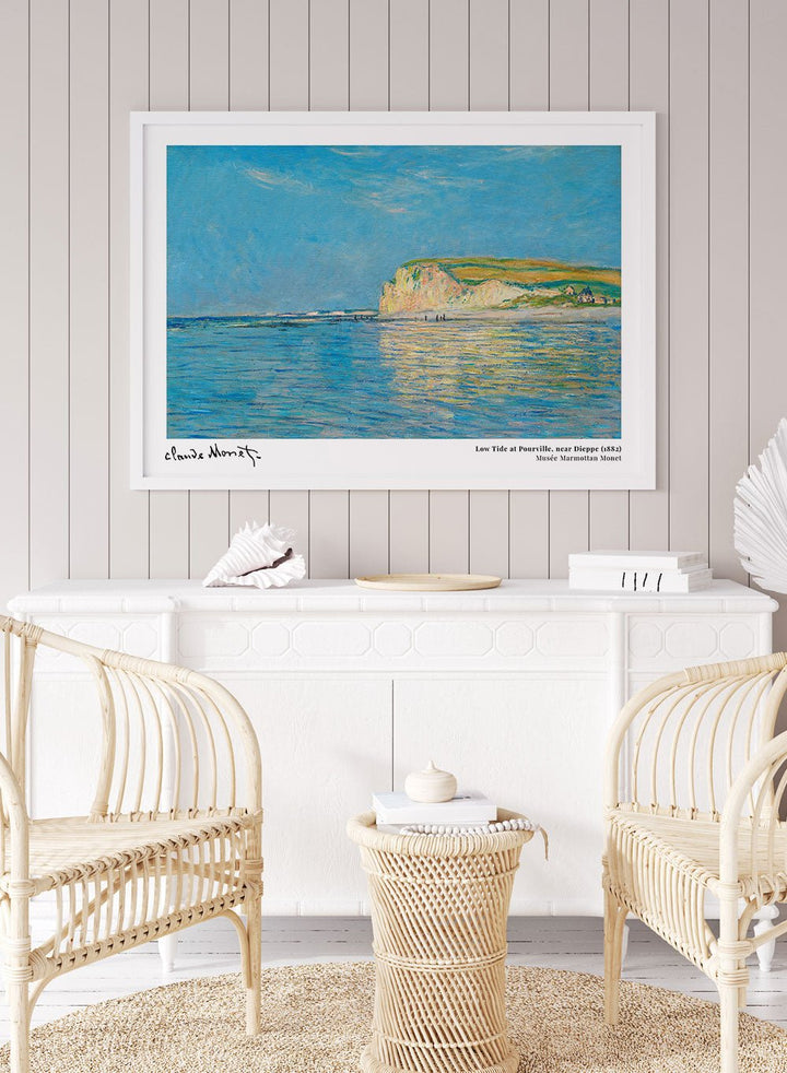 Low Tide at Pourville near Dieppe by Monet Print N41_Sugar & Canvas