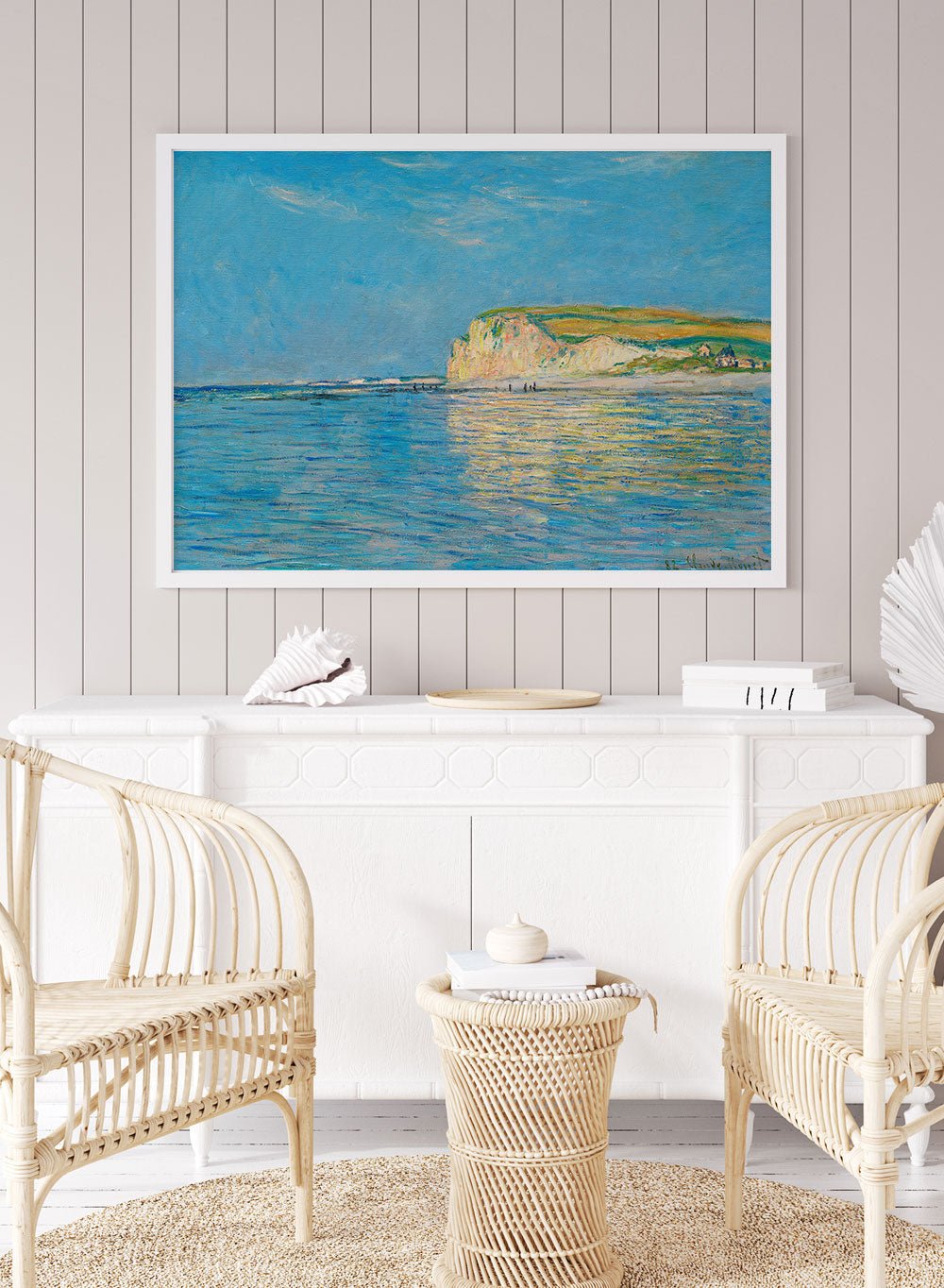 Low Tide at Pourville near Dieppe by Monet Print N41B_Sugar & Canvas