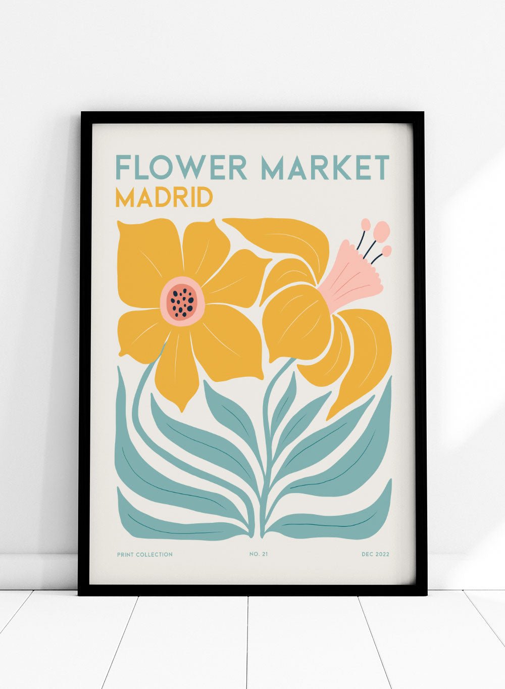 Flower Market Madrid Abstract Art Print FM110_Sugar & Canvas