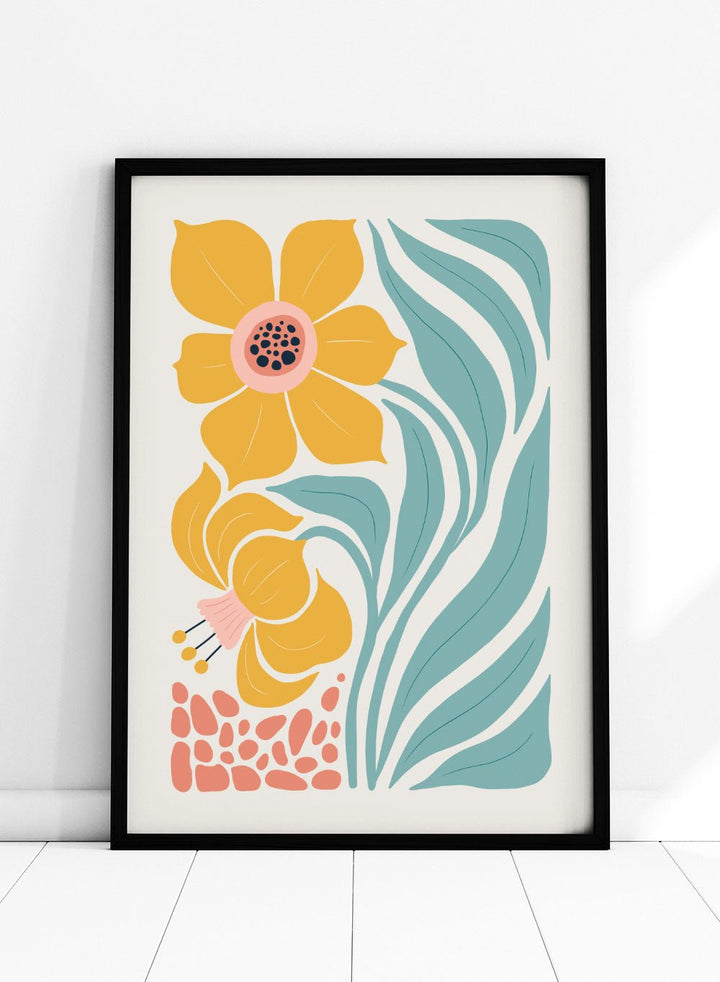 Abstract Botanical Art Print FM94_Sugar & Canvas