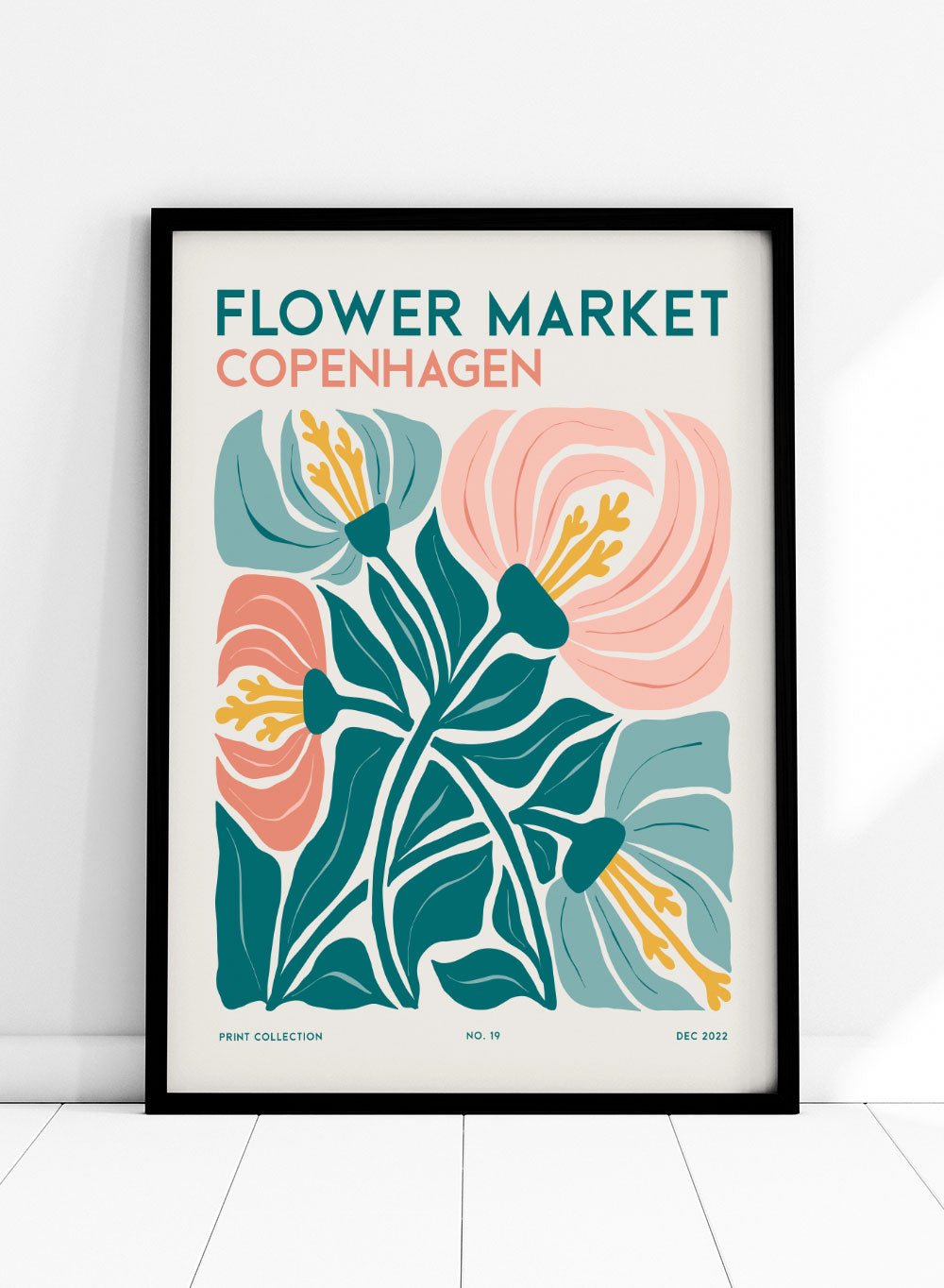 Flower Market Copenhagen Abstract Art Print FM108_Sugar & Canvas
