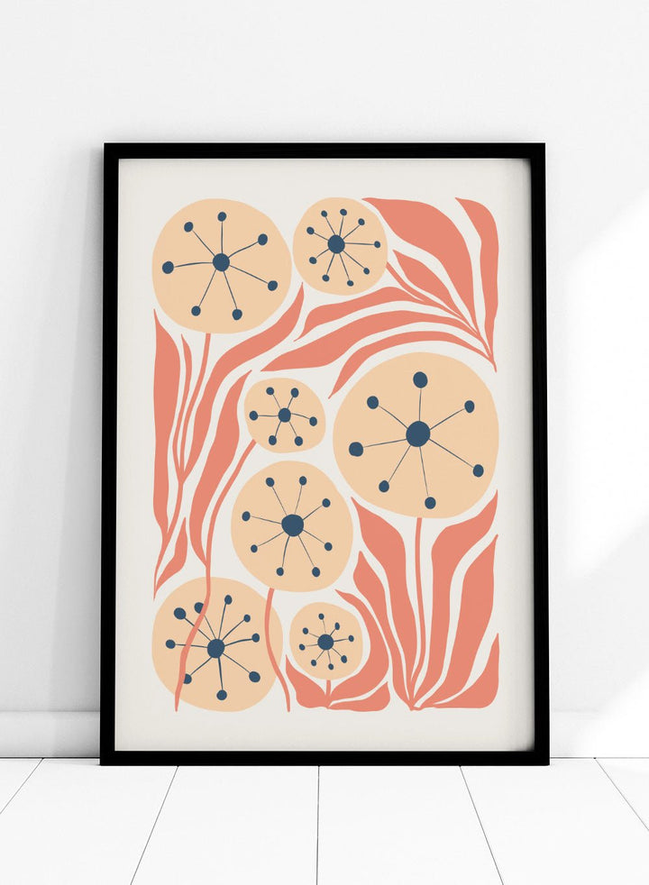 Abstract Dandelions Art Print FM103_Sugar & Canvas