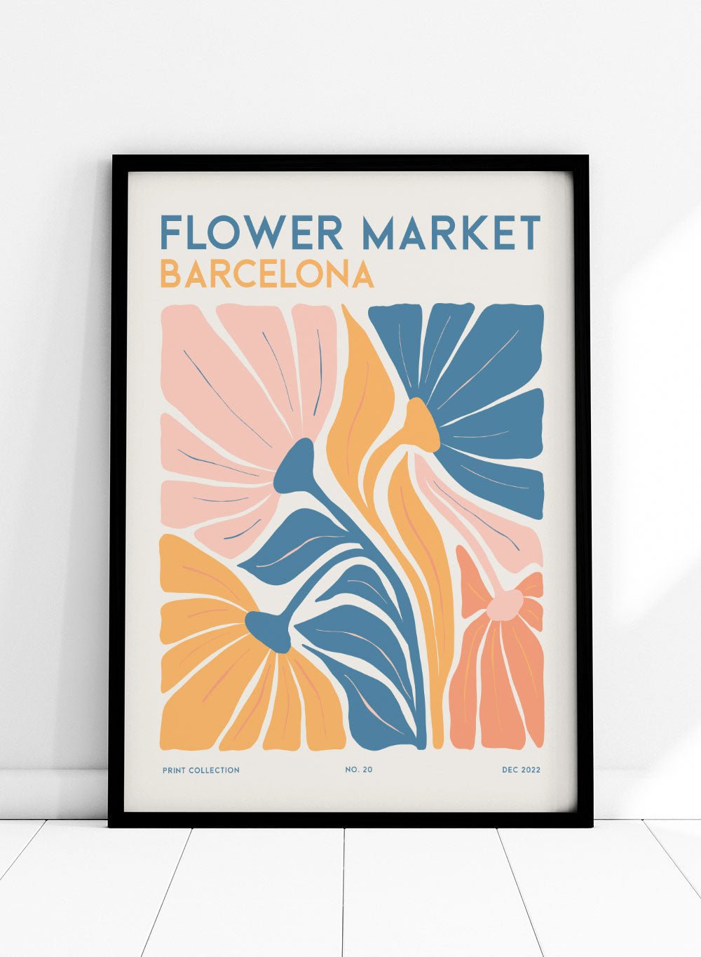 Flower Market Barcelona Abstract Art Print FM109_Sugar & Canvas