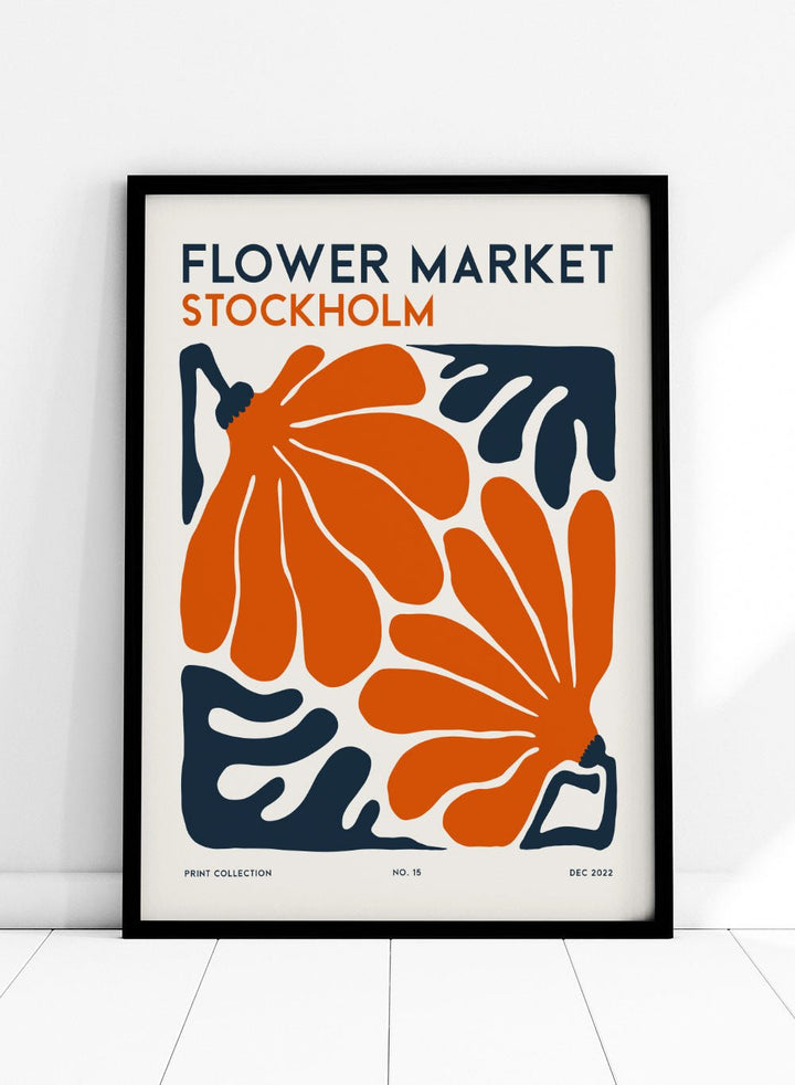 Flower Market Stockholm Abstract Art Print FM104_Sugar & Canvas