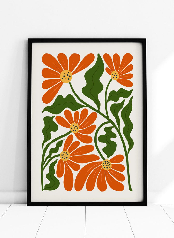 Abstract Botanical Art Print FM98_Sugar & Canvas