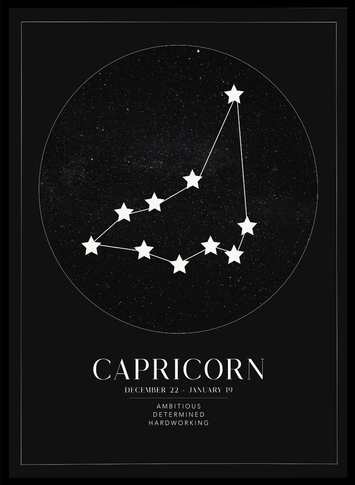Capricorn Zodiac Art Print (Light/Dark)_Sugar & Canvas