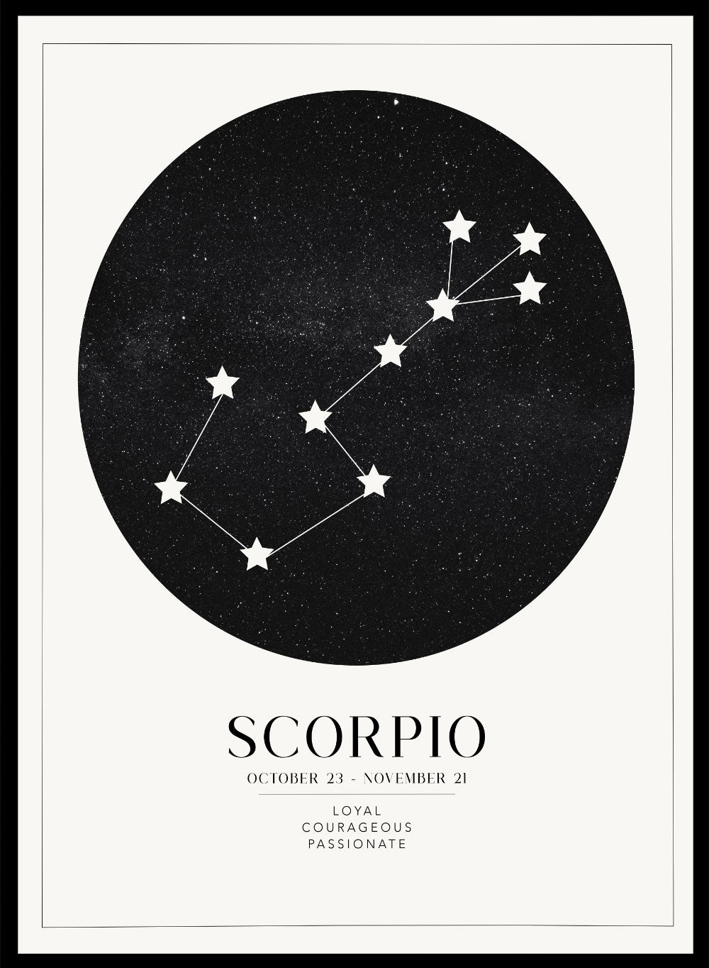 Scorpio Zodiac Art Print (Light/Dark)_Sugar & Canvas