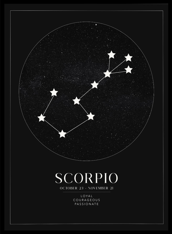 Scorpio Zodiac Art Print (Light/Dark)_Sugar & Canvas