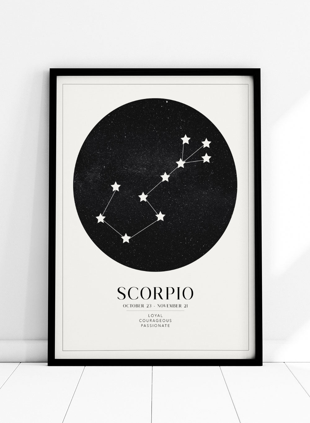 Scorpio Zodiac Art Print (Light/Dark)_Sugar & Canvas