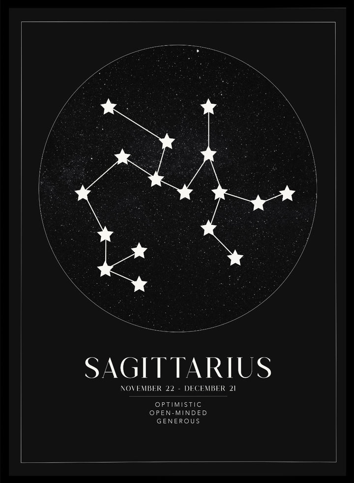 Sagittarius Zodiac Art Print (Light/Dark)_Sugar & Canvas