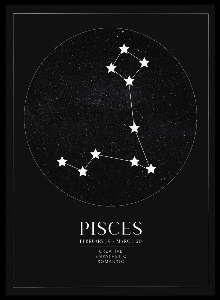 Pisces Zodiac Art Print (Light/Dark)_Sugar & Canvas
