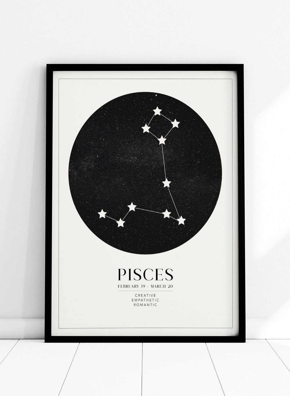 Pisces Zodiac Art Print (Light/Dark)Sugar & Canvas