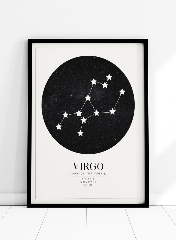 Virgo Zodiac Art Print (Light/Dark)_Sugar & Canvas