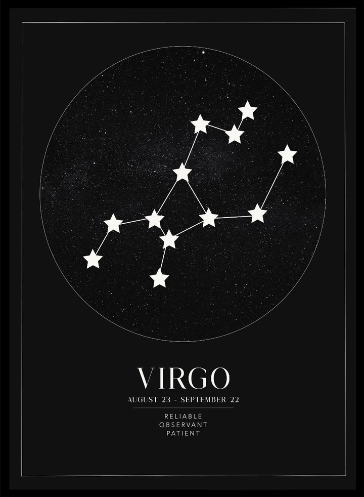 Virgo Zodiac Art Print (Light/Dark)_Sugar & Canvas