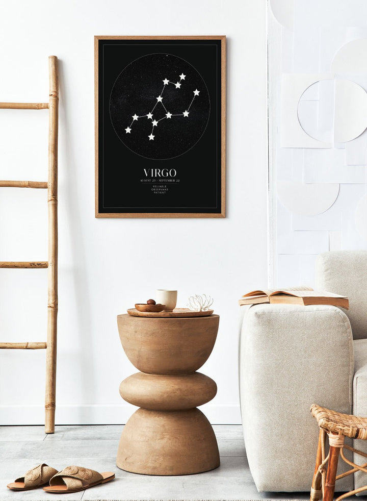 Virgo Zodiac Art Print (Light/Dark)_Sugar & Canvas