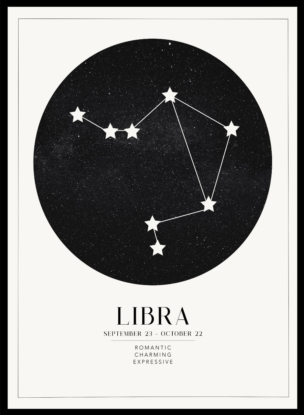 Libra Zodiac Art Print (Light/Dark)_Sugar & Canvas