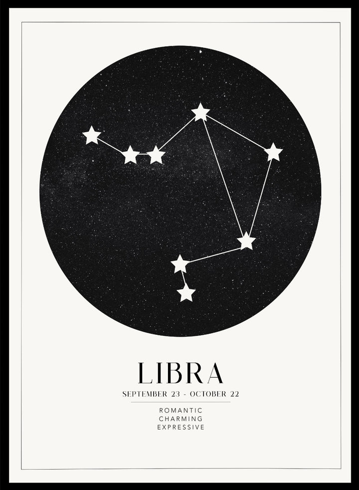 Libra Zodiac Art Print (Light/Dark)_Sugar & Canvas