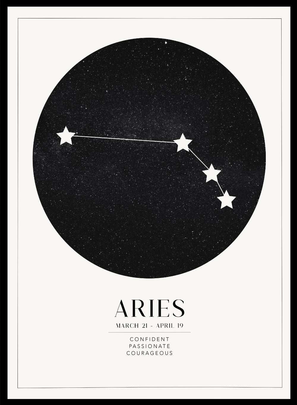 Aries Zodiac Art Print (Light/Dark)_Sugar & Canvas