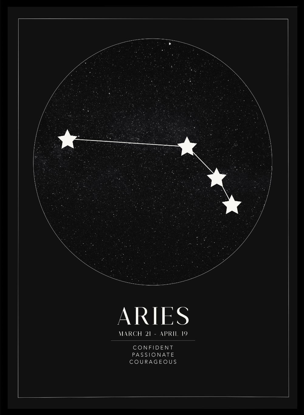 Aries Zodiac Art Print (Light/Dark)_Sugar & Canvas