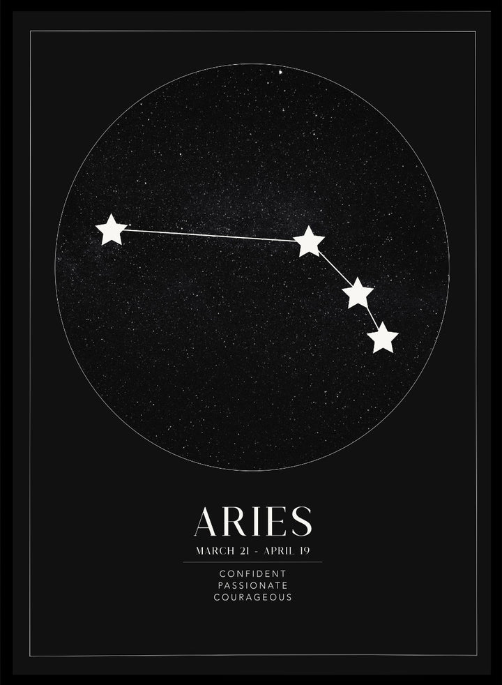 Aries Zodiac Art Print (Light/Dark)_Sugar & Canvas