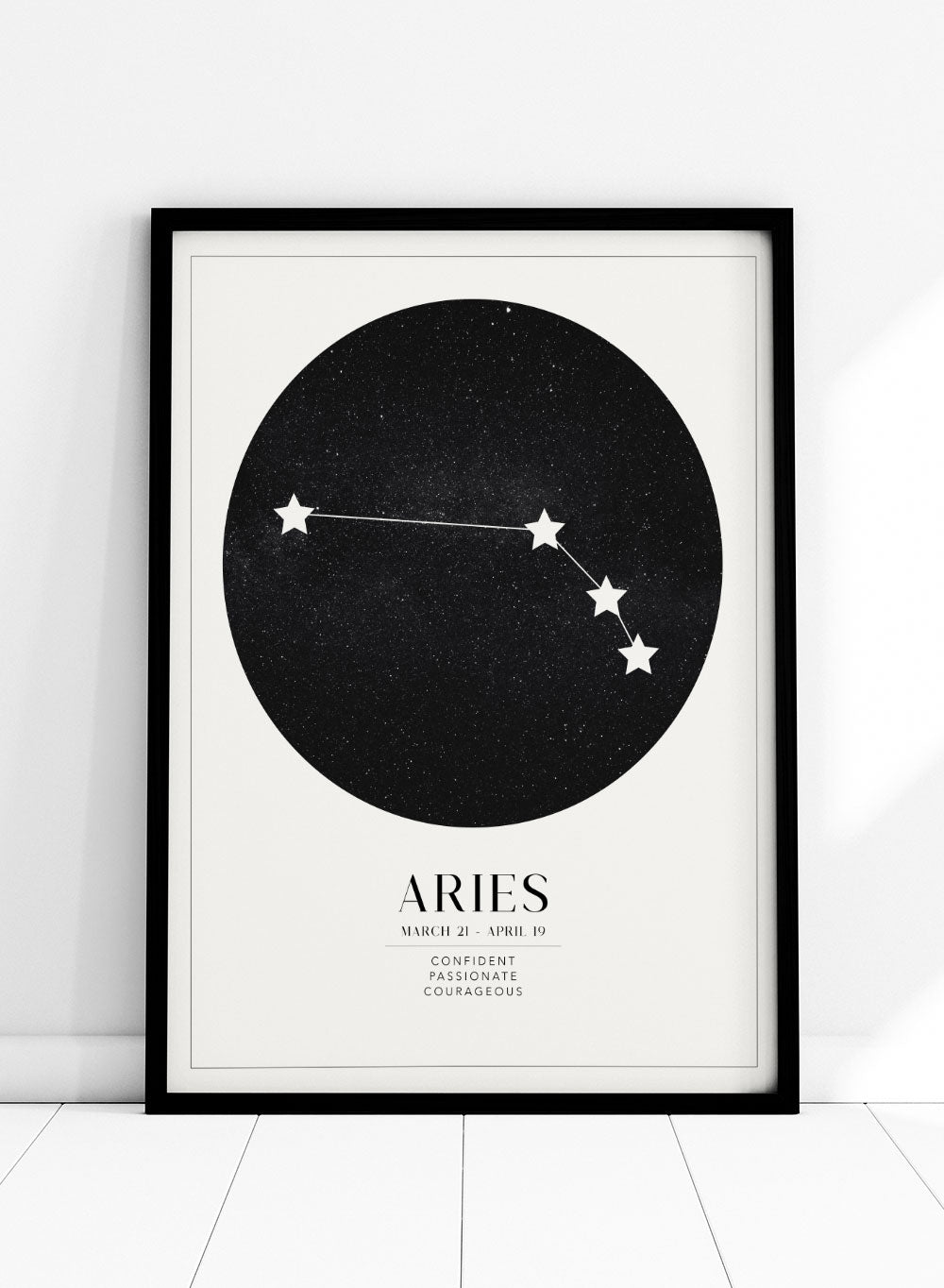 Aries Zodiac Art Print (Light/Dark)_Sugar & Canvas